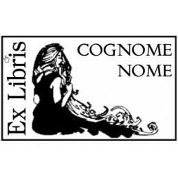 Ex Libris timbro personalizzabile in ottone e legno pregiato