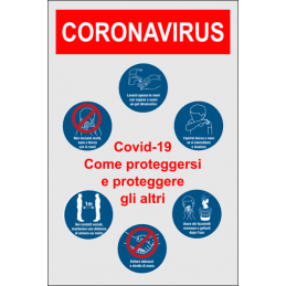 Cartello per COVID-19 MISURE PREVENTIVE CONTRO IL CORONAVIRUS