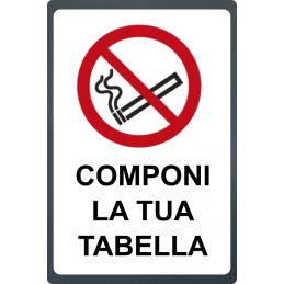Tabella rettangolare da personalizzare  in lamiera