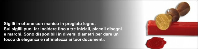 Timbro ceralacca personalizzato con iniziali, loghi e stemmi