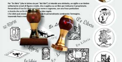 Timbri Ex Libris personalizzati in ottone e legno